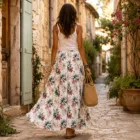 Jupe Longue Florale Bohème Femme – vue 2