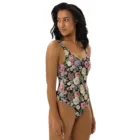 Maillot de Bain Femme Fleuri Noir – vue 10