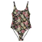 Maillot de Bain Femme Fleuri Noir – vue 3