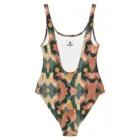 Maillot de bain femme une pièce design rétro artistique maillot sculptant dos nu maillot o – vue 4