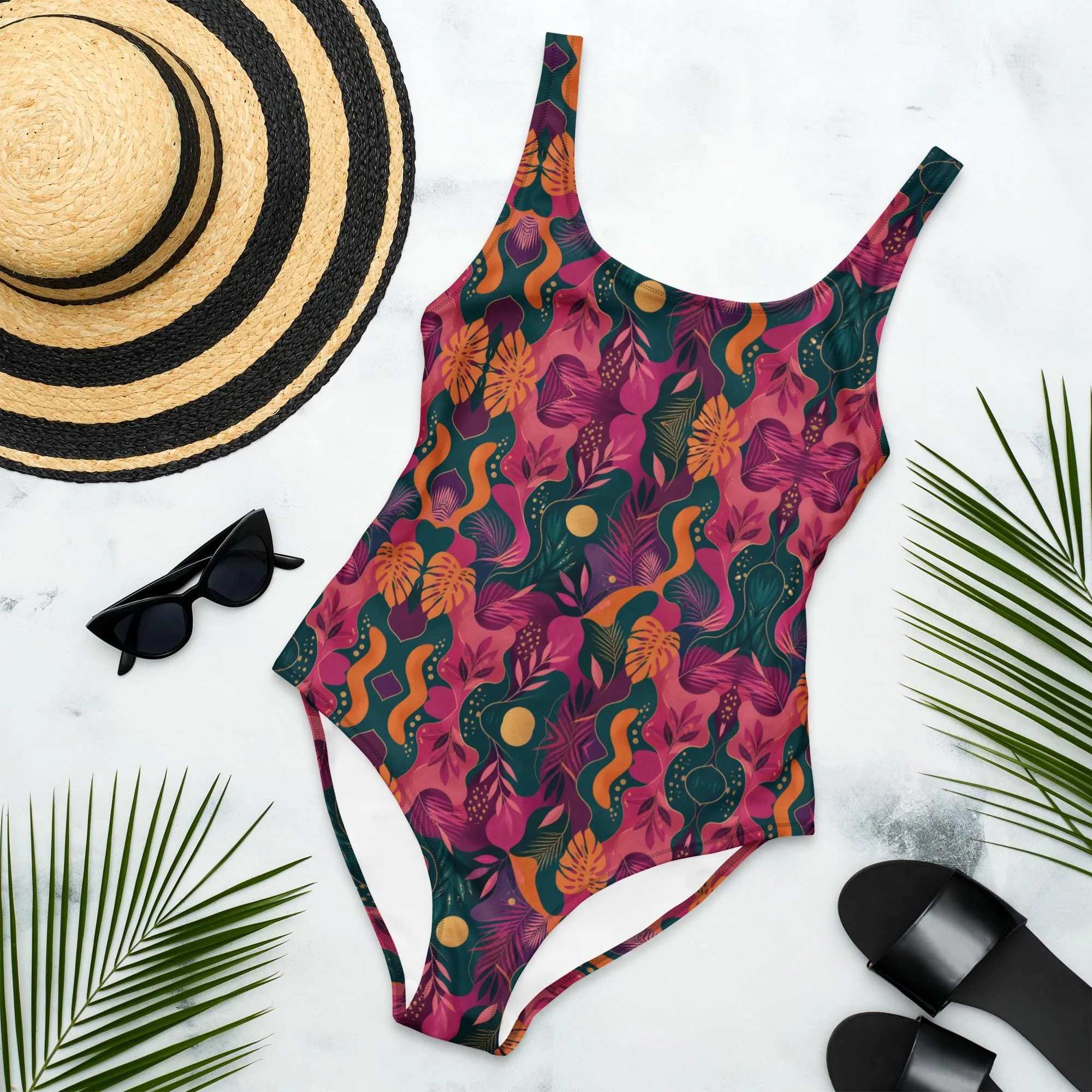 Maillot de bain femme une pièce design rétro artistique maillot sculptant dos nu maillot o – vue 7
