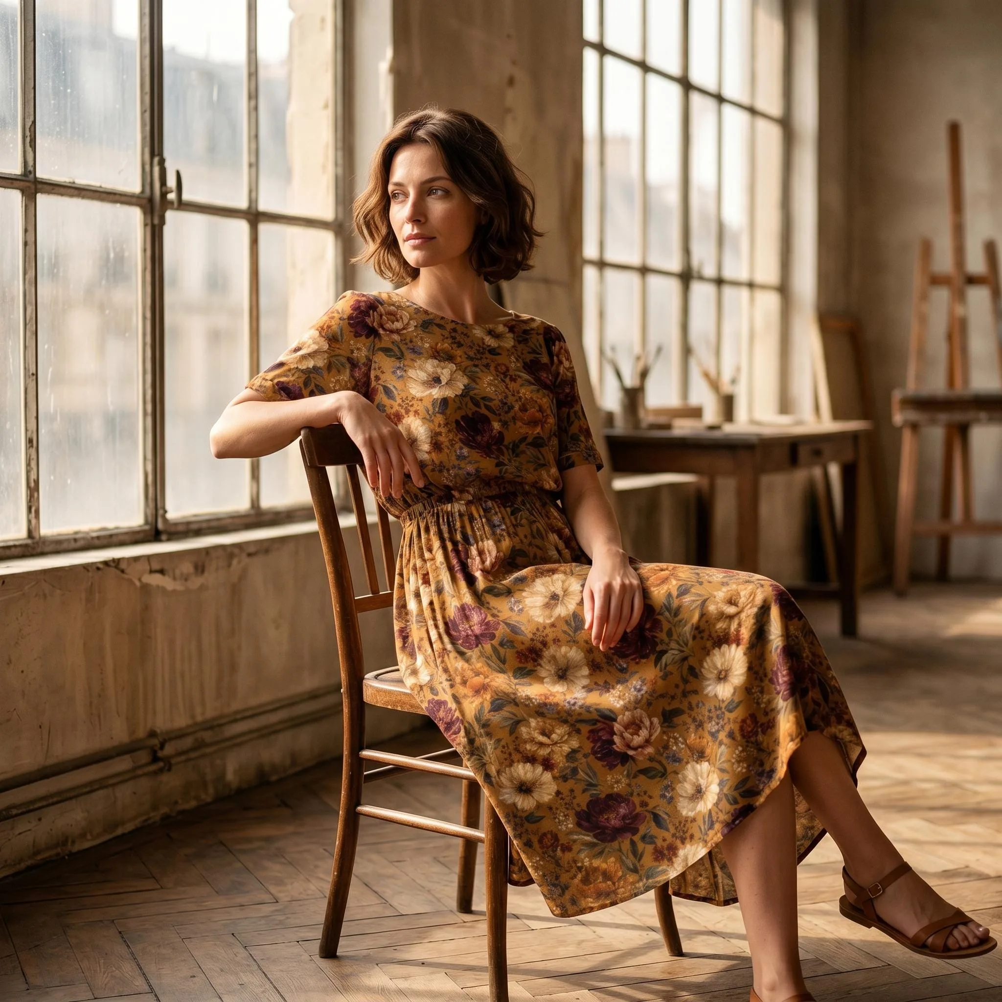 Robe Bohème Fleurie Femme Vintage Chic – vue 6