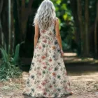 Robe Longue Fleurie Bohème Femme S-5XL – vue 6