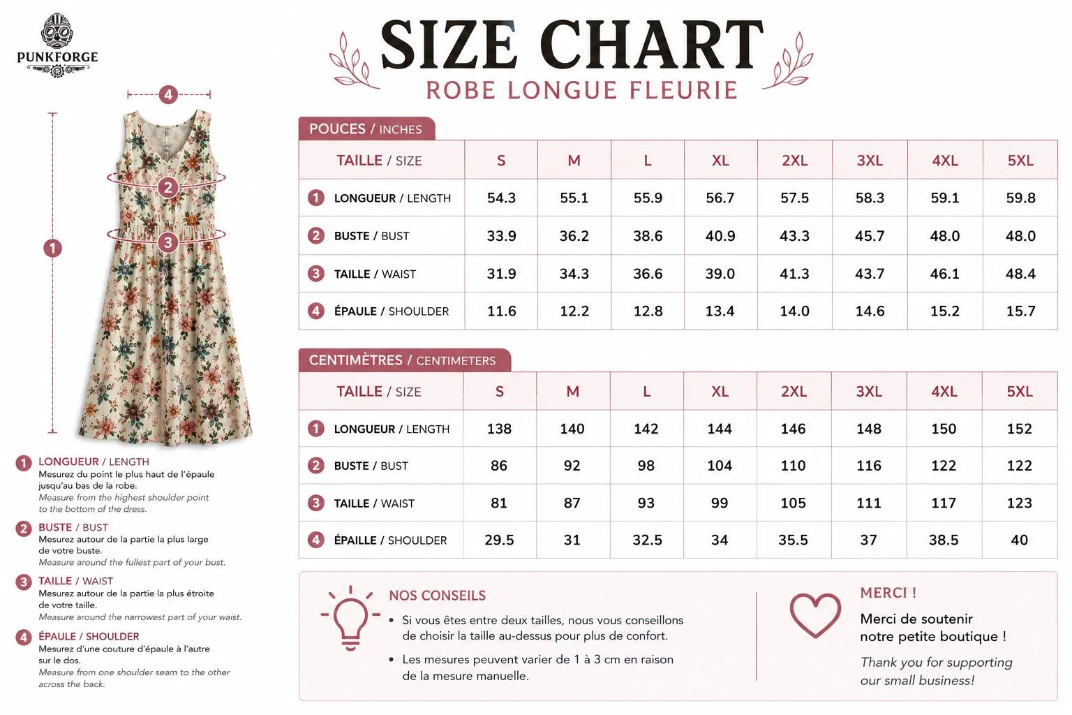 Robe Longue Fleurie Bohème Femme S-5XL – vue 9
