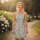 Robe patineuse femme été pastel – vue 3