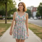 Robe patineuse femme été pastel – vue 5