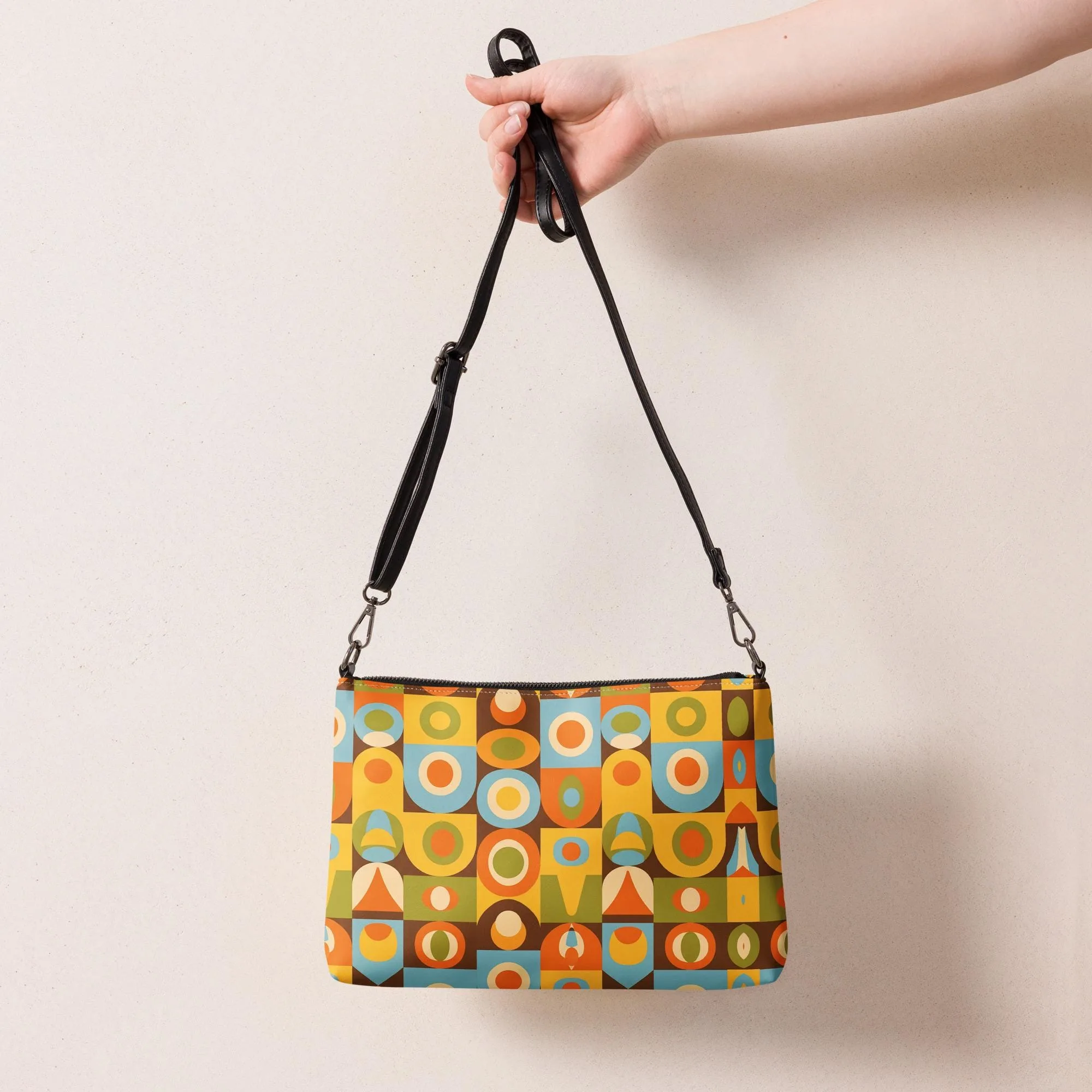 Sac bandoulière rétro géométrique – vue 2