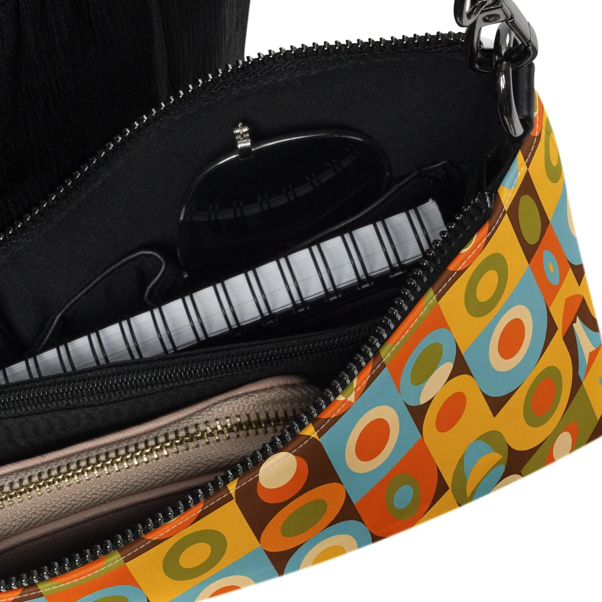 Sac bandoulière rétro géométrique – vue 5