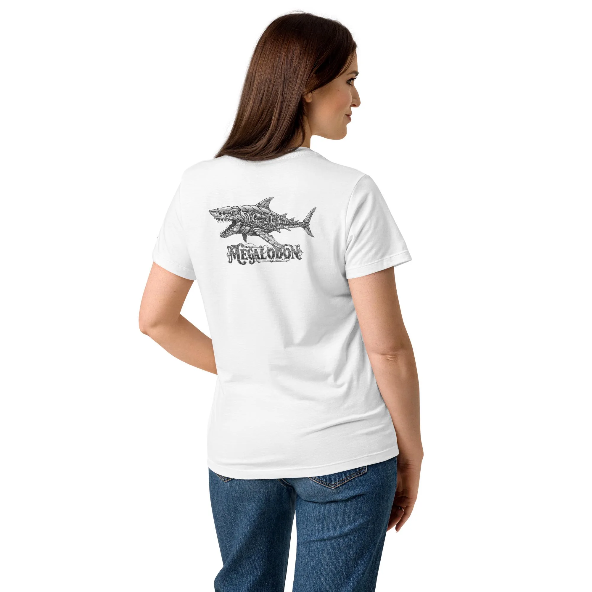 T-shirt Femme Requin Steampunk Mégalodon – vue 11