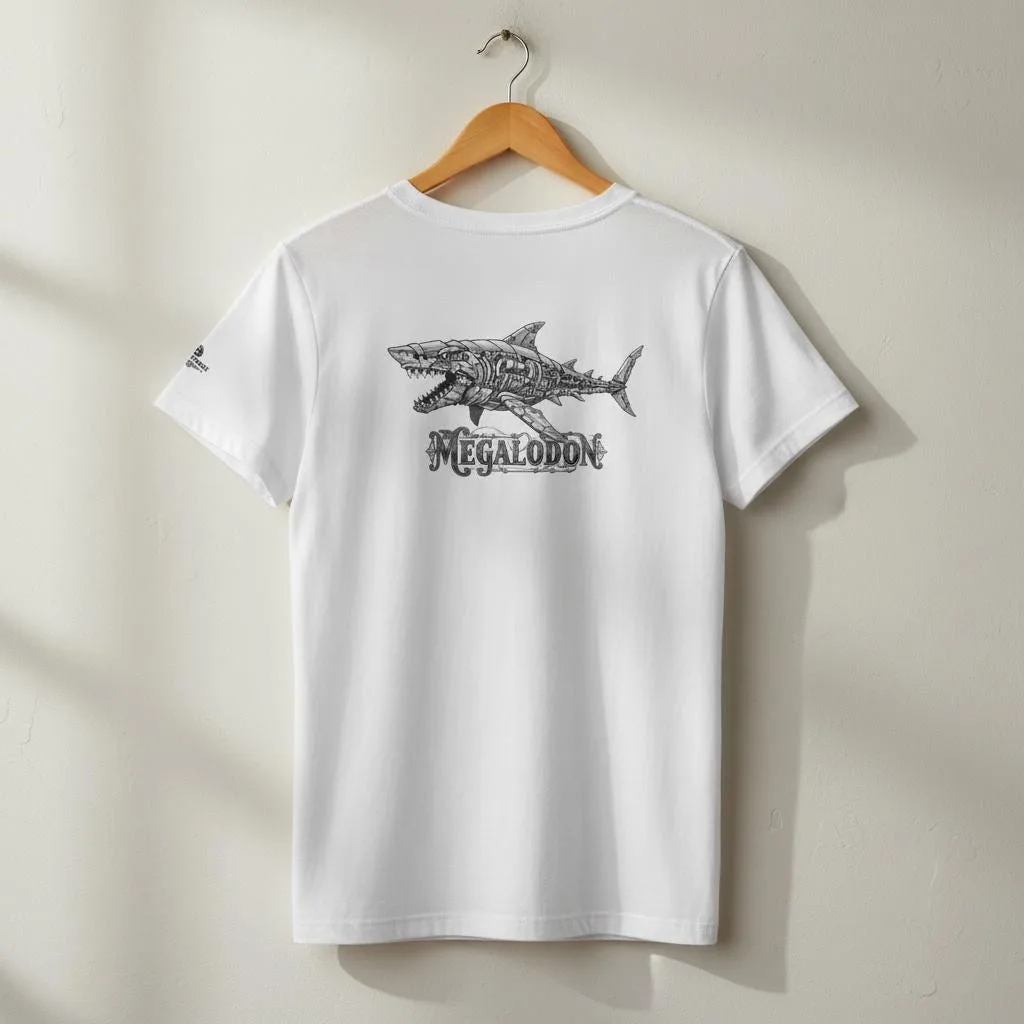 T-shirt Femme Requin Steampunk Mégalodon – vue 2