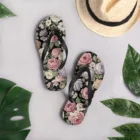 Tongs femme fleurs vintage