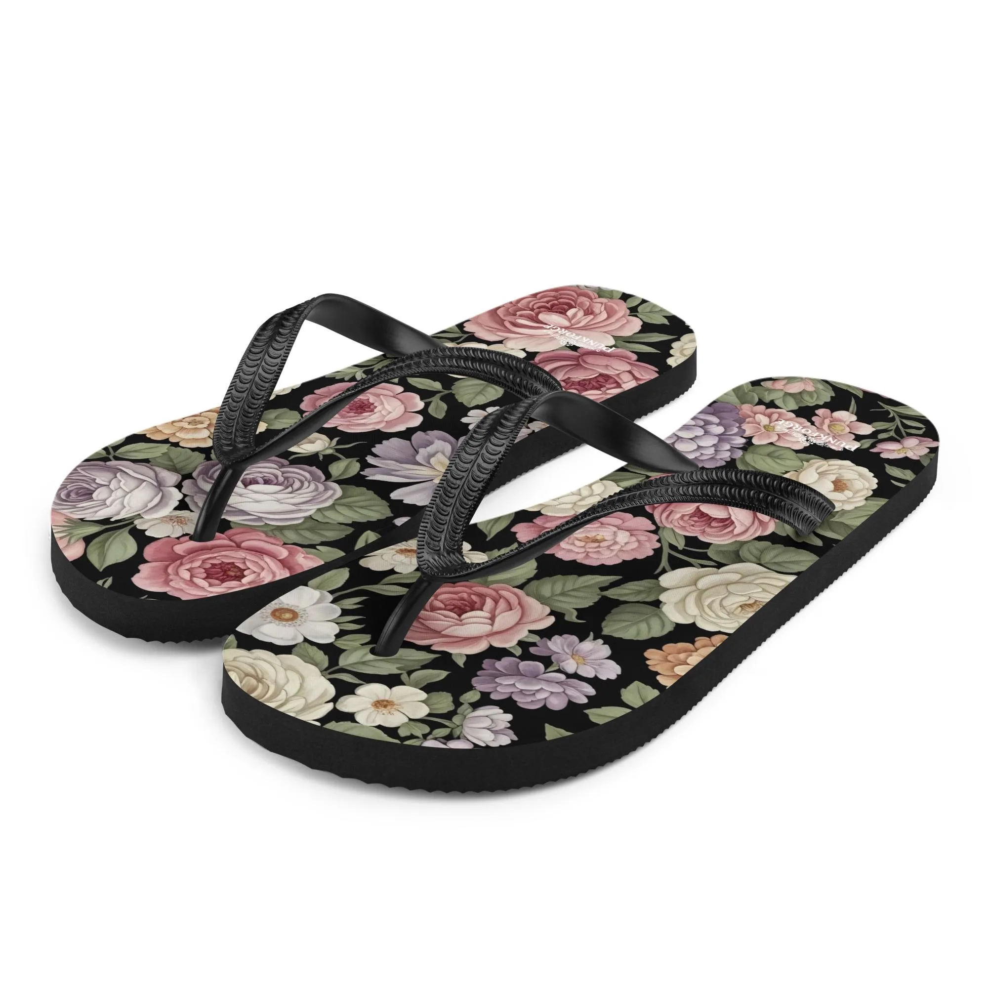 Tongs femme fleurs vintage – vue 5