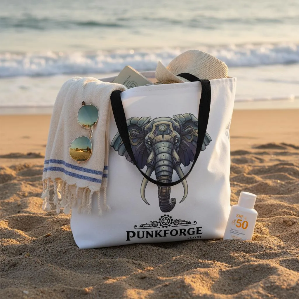 Tote Bag Steampunk Éléphant – photo 1 Tote Bag Steampunk Éléphant