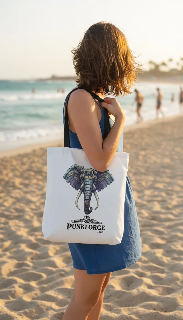 Tote Bag Steampunk Éléphant – vue 4