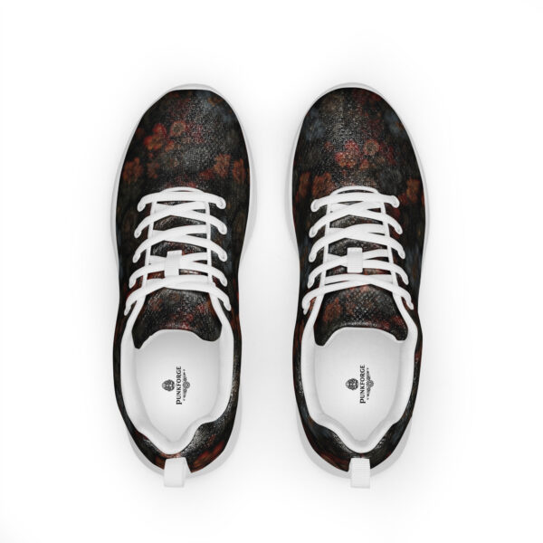 Chaussures de sport femme, noire à motif floral