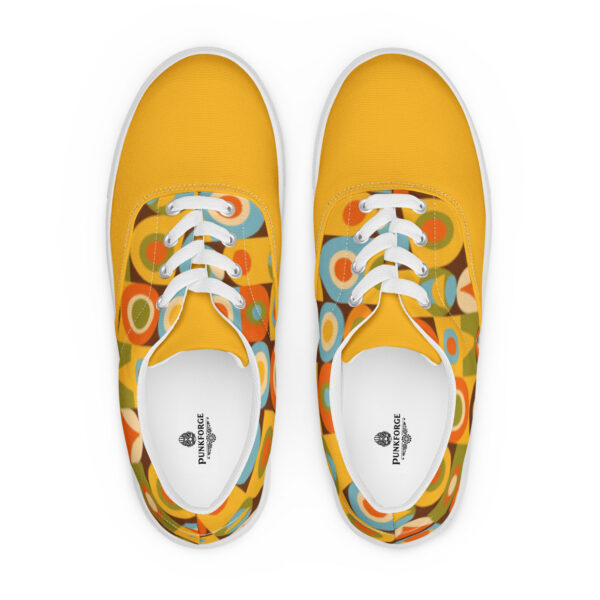 Tennis en toile femme rétro | Baskets colorées motif géométrique | Chaussures légères & confortables