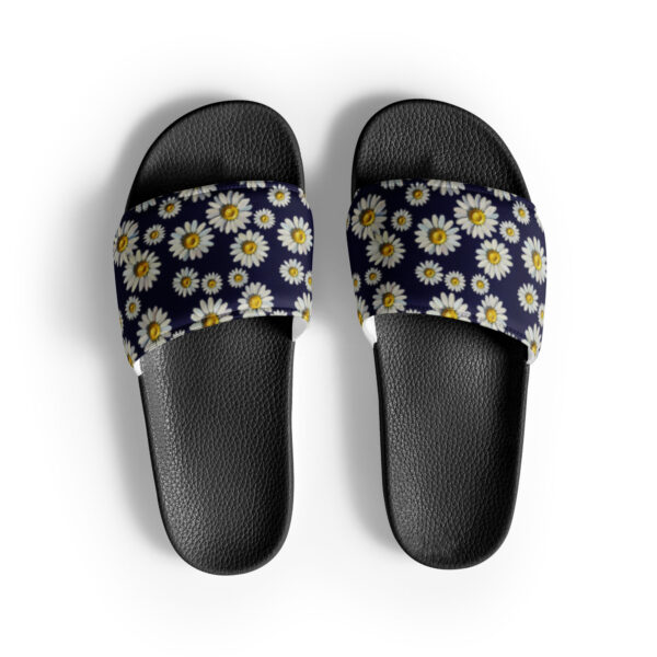Claquettes Femme Été Fleurs – Sandales Plage Confort – Slides Femme Margarites – Chaussures Piscine – Cadeau Été Femme