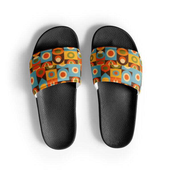 Claquettes Femme Motif Rétro – Sandales d’Été Confortables – Claquettes Plage et Piscine