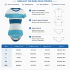 Maillot de Bain 2 Pièces Anti-UV Femme Rayé Bleu – vue 14
