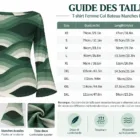 Top Femme Manches Évasées, Encolure Bateau, Motif Ondulé Vert Rétro, Haut Élégant et Confo – vue 10
